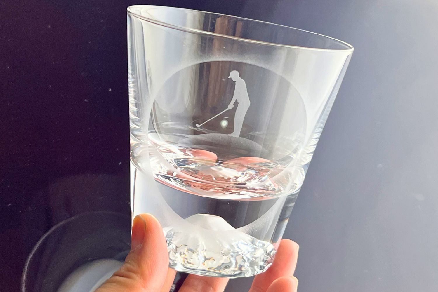 『ゴルフ』× 富士山グラス(江戸硝子）オールドグラス